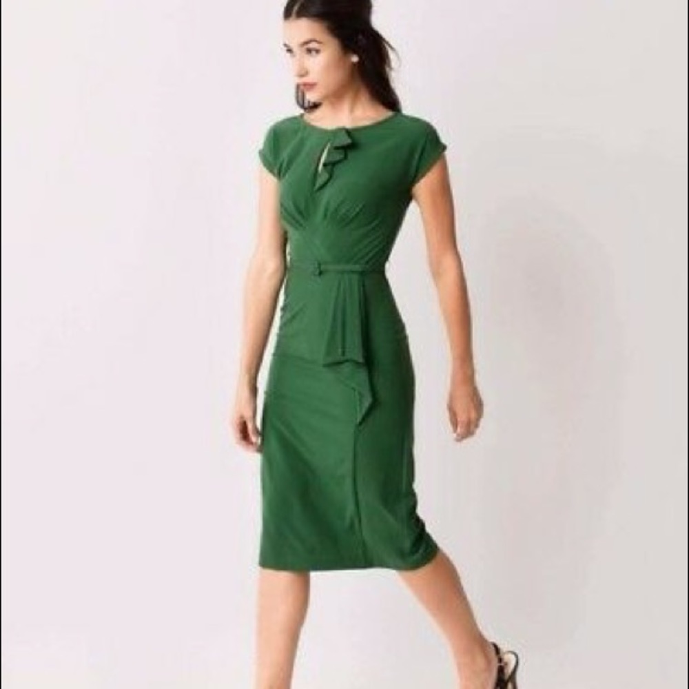 Stop Staring Timeless Green Fitted Dress Size XS